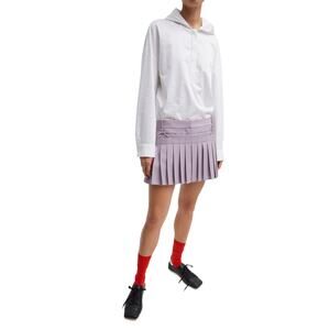Tibi 'Grain' Purple Wool De Poudre Convertible Pleated Short Size 0 - NWT